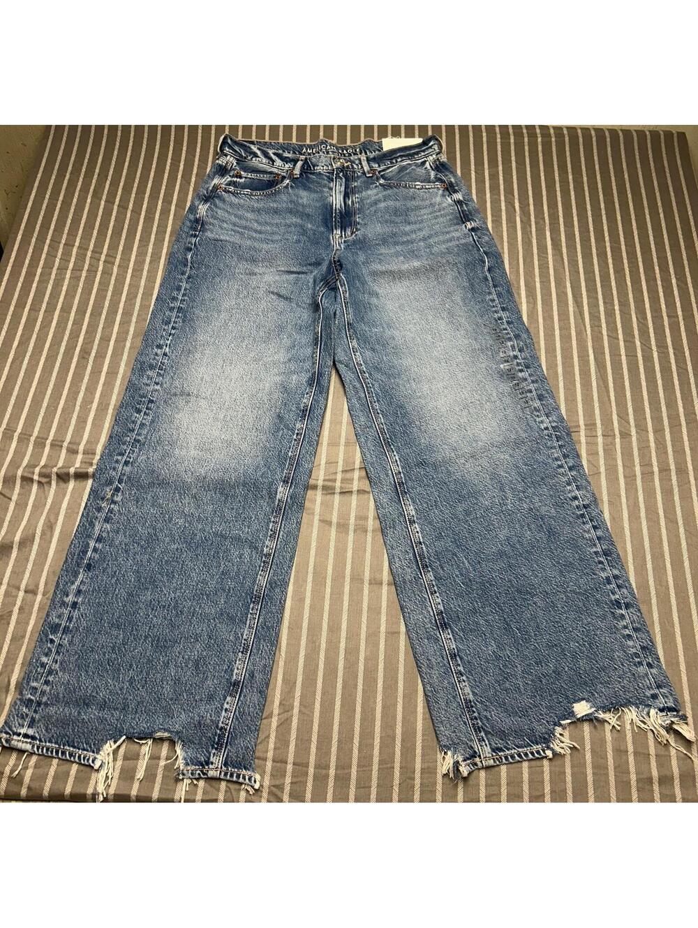 American Eagle Baggy Wide-Leg Jeans Women's 12 NWT